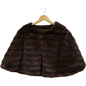 Ruskea keinoturkis bolero/ poncho