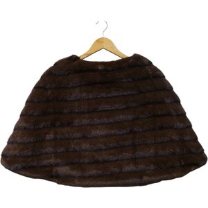 Ruskea keinoturkis bolero/ poncho
