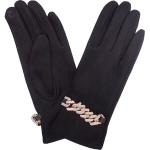 Finger gloves kullanvärisellä timanttiketjulla