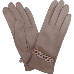 Finger gloves kullanvärisellä timanttiketjulla