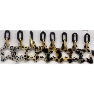 Leopardikuvioidut Tähti Korvakorut