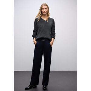 Street One γκρι V-aukkoinen pörröinen neule