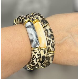 Pantterikuvioitu rannekoru