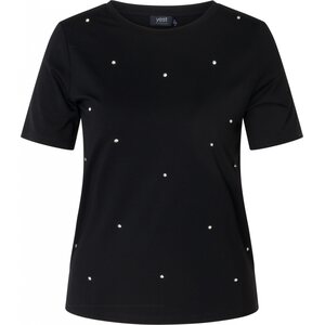 Yest naiste must Cassandre t-paita strassikoristeilla