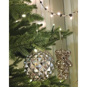 Shishi glass ball with golden stripes, 10 cm