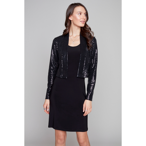 Compli K 黒 paljetti bolero