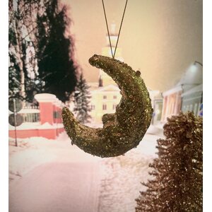 Shishi kullanvärinen glitter kuu koriste