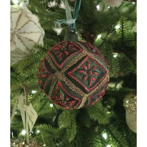 Shishi Lasinen vihreäpunainen joulupallo, 8 εκ.