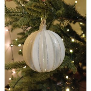 Shishi λευκό lasipallo joulukuusenkoriste, 8 cm