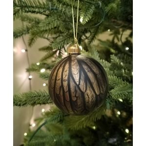 Shishi kullalla marmoroitu musta lasipallo, 8 εκ.