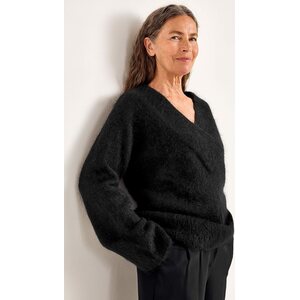 Cellbes musta ylellinen mohair neule