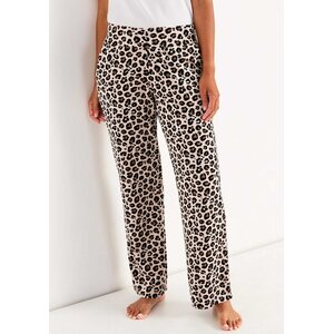 Cellbes naisten vaaleat leopardikuvioiset veluurihousut