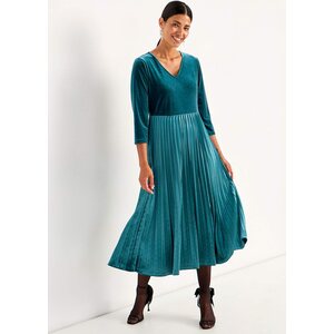 Cellbes petroolinvärinen samettinen juhlamekko