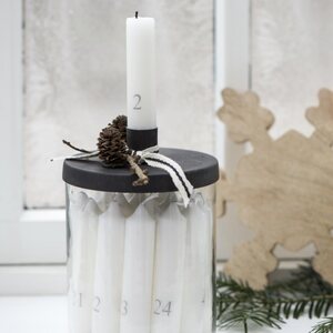 Ib Laursen valkoiset joulukalenterikynttilät 24 kpl