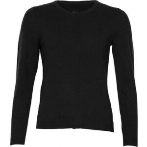 Soulmate naisten pitkähihainen musta villa / kashmir neule