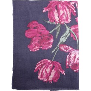 Μαλακό kukallinen huivi, μαύρο και tummansininen