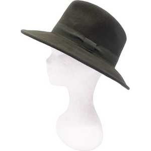 Metsänvihreä lierihattu villaa