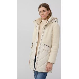 S. Oliver women's Tan-Off White teddy-takki tikkivuorella