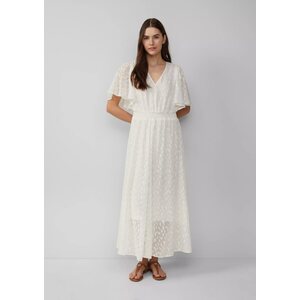 S. Oliver Tan-Off White kuvioitu lyhythihainen sifonkimekko