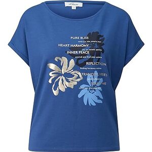 S. Oliver sininen t-paita sinisävyisellä kukka printillä