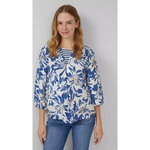 S. Oliver naisten sinivalkoinen kukkapaita