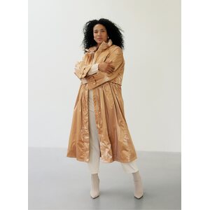 Yest kuparinvärinen pitkä kevättakki Cybele