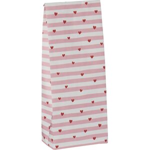 Ib Laursen raidallinen sydän lahjapussi, keskikokoinen