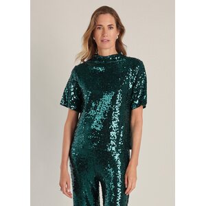 Yest tummanvihreä naisten paljettitoppi Philomena