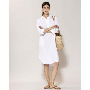 Blue valkoinen pellavamekko Liv