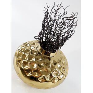 House Doctor kullanvärinen metallinen maljakko, halk. 21 cm