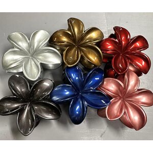 Metallinhohtoinen kukka hiusklipsi