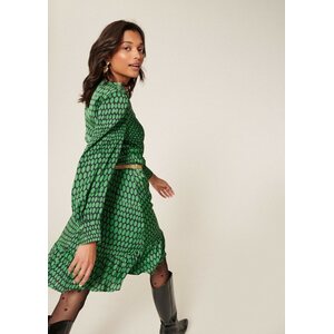 Tara Jarmon vihreäkuvioinen pitkähihainen Green Rain mekko