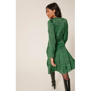 Tara Jarmon vihreäkuvioinen pitkähihainen Green Rain mekko