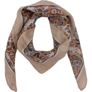 Paisley Kuviollinen huivi beige