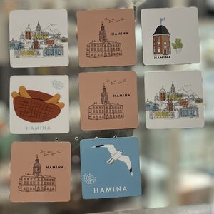 Hamina-aiheinen magneetti 6 x 6 cm | Taina Värri | Sisustus Laventeli