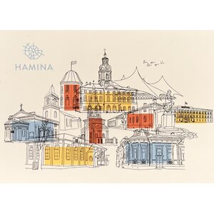 Hamina-postikortti – Taina Värrin kuvitus