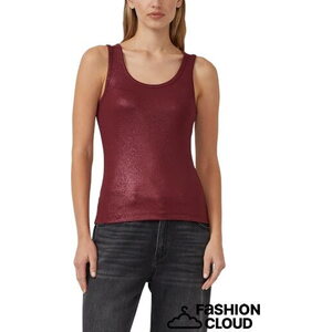 S. Oliver women's burgundy metallinhohtoinen toppi