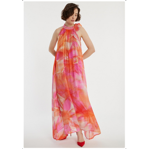 Ana Alcazar pitkä halterneck mekko