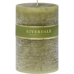 Riverdale Vihreä tuoksuton pilarikynttilä, 10*15 cm