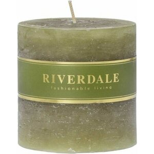 Riverdale Vihreä tuoksuton pilarikynttilä