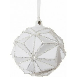 Shishi Valkoinen geometrinen joulupallo