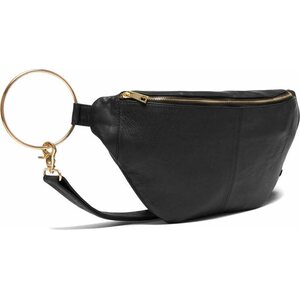 DEPECHE. Black bag with gold rivets