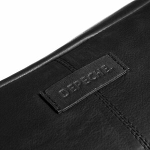 DEPECHE. Black bag with gold rivets