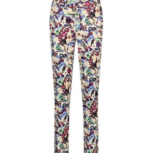 Tramontana valkoiset pantalons spring garden kuosilla