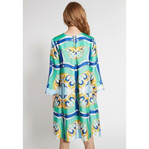 Ana Alcazar green dress with long sleeves