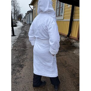 Arte Pura 白 kylpytakki froteeta ja pellavaa