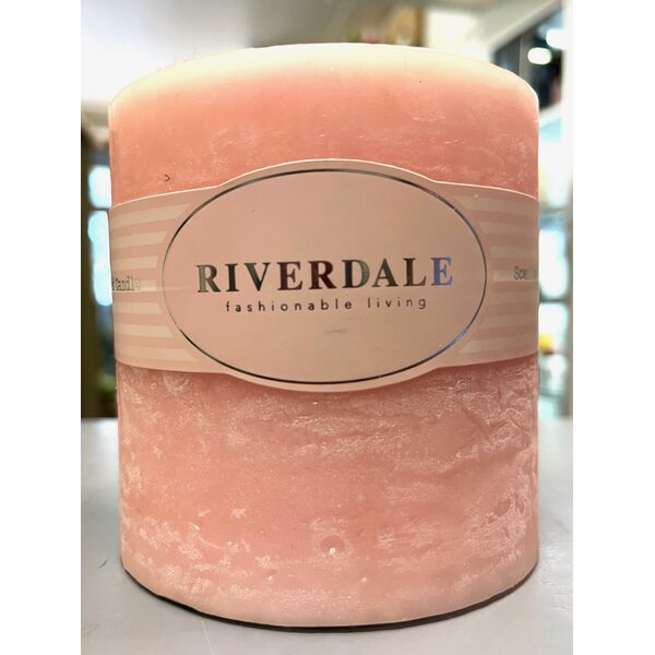 Riverdale Vaaleanpunainen tuoksukynttilä, 10*10 cm