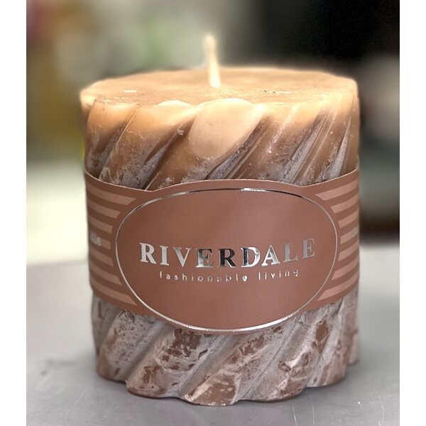 Riverdale Halványbarna tuoksukynttilä kierteellä, 7,5 * 7 cm