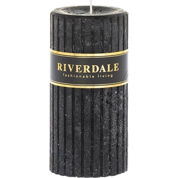 Riverdale svart tuoksuton kynttilä, 14 cm