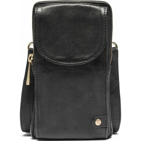 DEPECHE. black leather phonebag